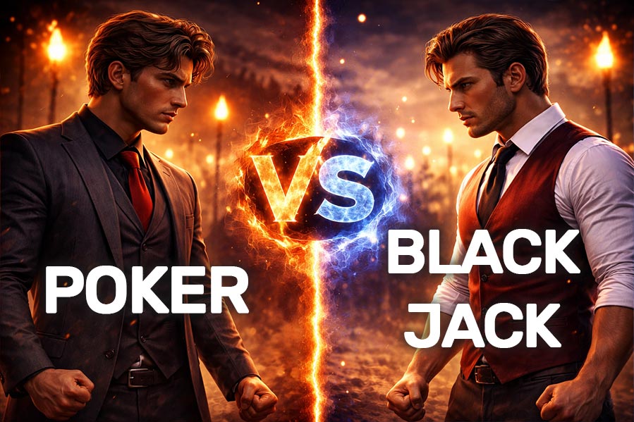 Разница между покером и блэкджеком