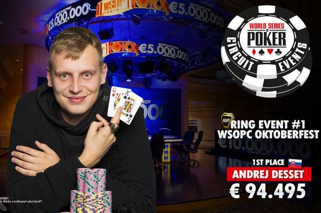 Андрей Дессет стал чемпионом первого турнира WSOP Circuit в Розвадове Андрей Дессет стал чемпионом первого турнира WSOP Circuit в Розвадове