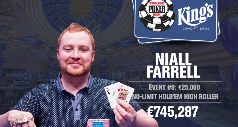 Ниалл Фарелл выиграл хайроллер WSOPE 2017 за €25,000 Ниалл Фарелл выиграл хайроллер WSOPE 2017 за €25,000