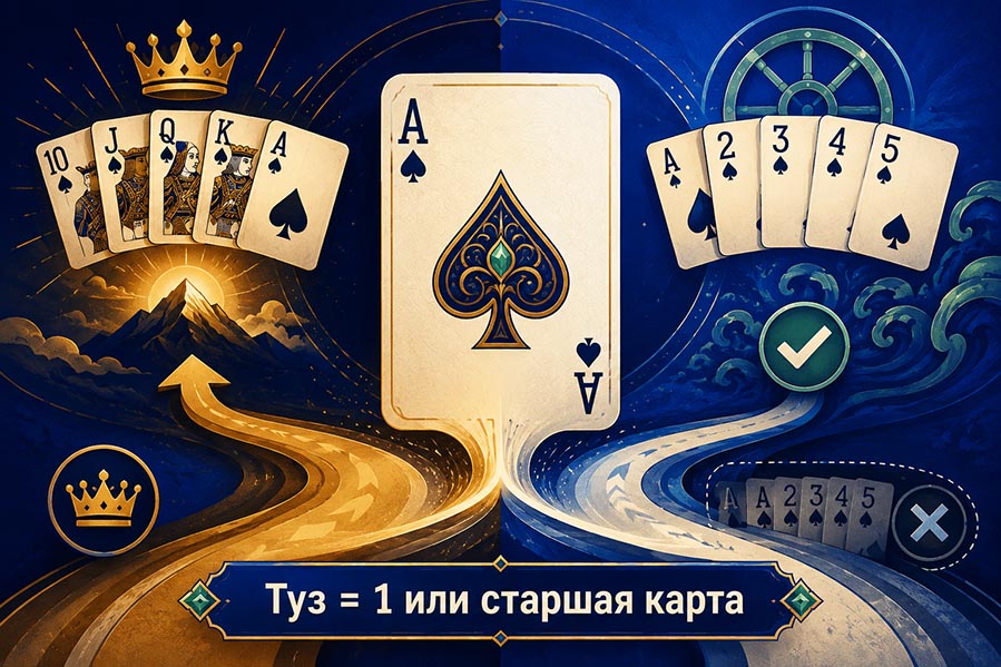 Считается ли туз за 1 в покере