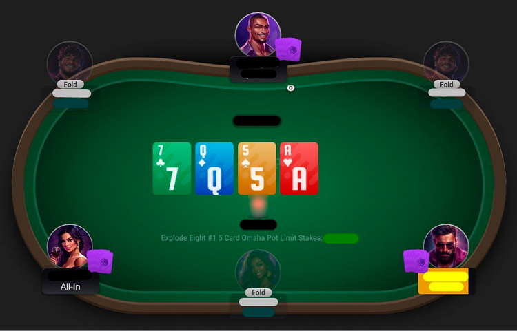 Игровой интерфейс в JackPoker