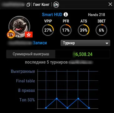 Статистика в ПокерОК