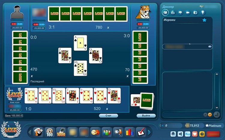 Онлайн-игра в покер