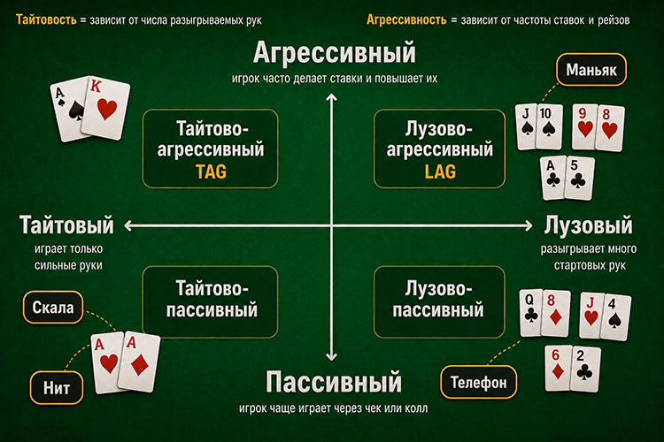 Типы игроков в покере